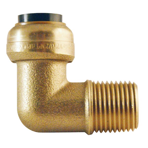 1/2 In. Brass Push-to-Connect X 1/2 In. Male Pipe Thread 90-Degree Elbow